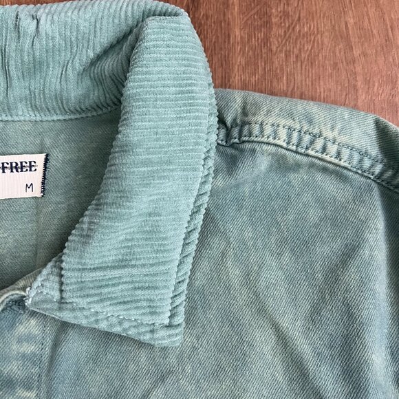 NEW Free People / We The Free / Geronimo Jean Jumpsuit Coverall Teal Green Sz M - Picture 5 of 16